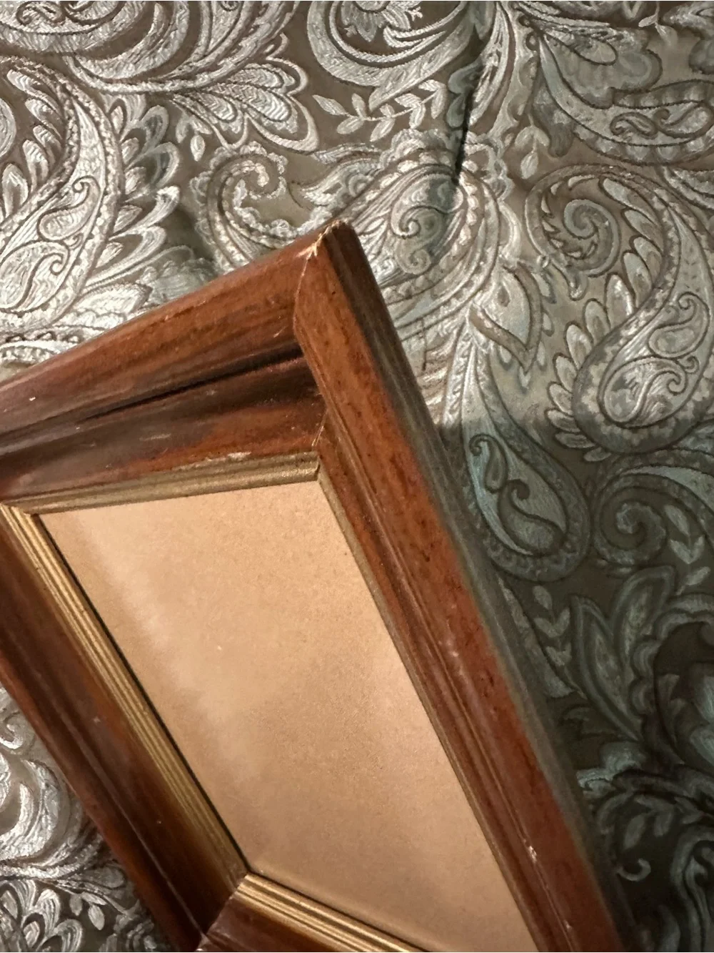 Antique Victorian Frame Deep carved wood inset fits 8x10